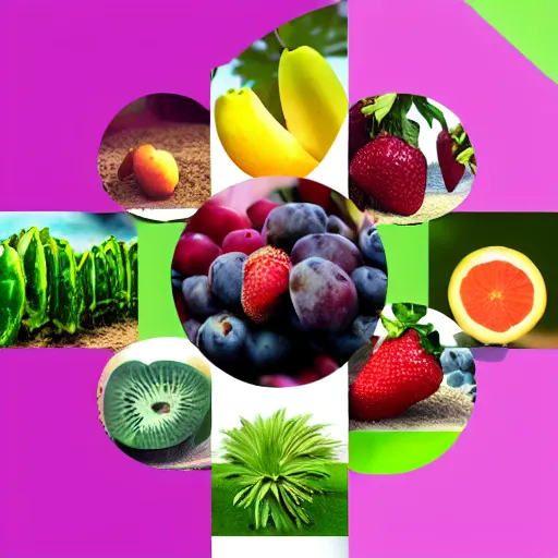 Image similar to instagram template frame made by plants and fruits