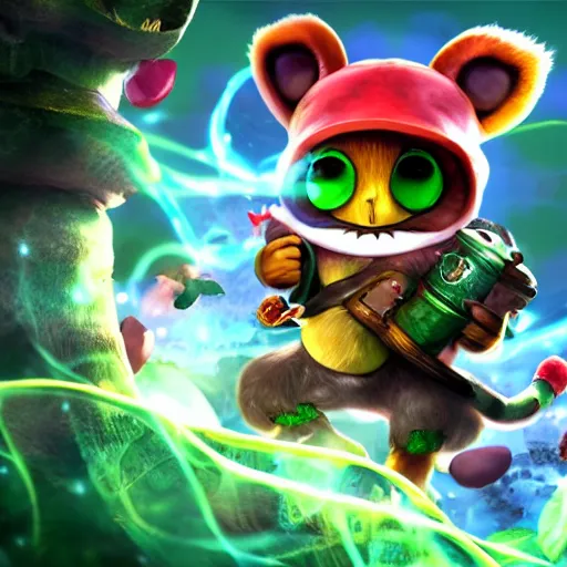 Teemo From League Of Legends Blowing Up Magic Stable Diffusion OpenArt