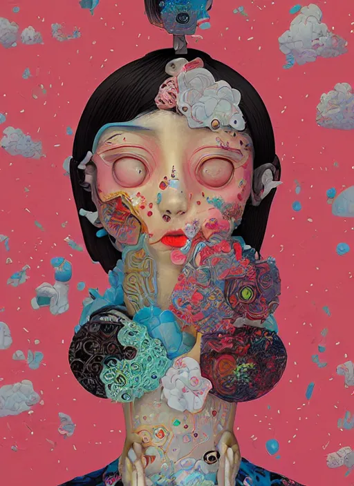 Prompt: photograph of a surreal contemporary ceramic sculpture, by victo ngai, by hikari shimoda
