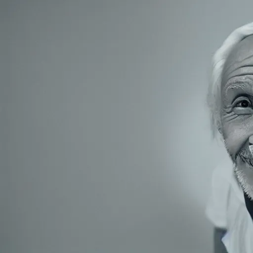 Image similar to infrared image of a smiling old man