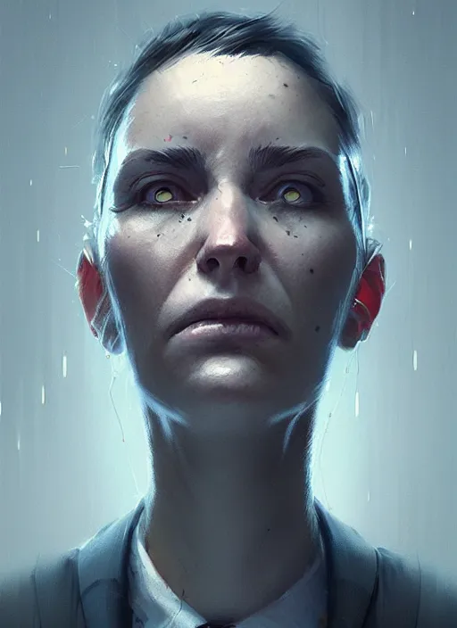 Prompt: portrait of stressed employee, tired, exhausted, highly detailed, digital painting, concept art, smooth, sharp focus, illustration, art by greg rutkowski