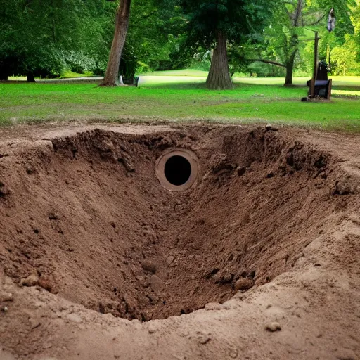 Image similar to a hole in the ground for another dimension