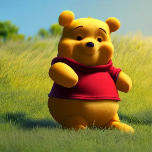 Image similar to unreal engine 5 render of winnie the pooh in voyager