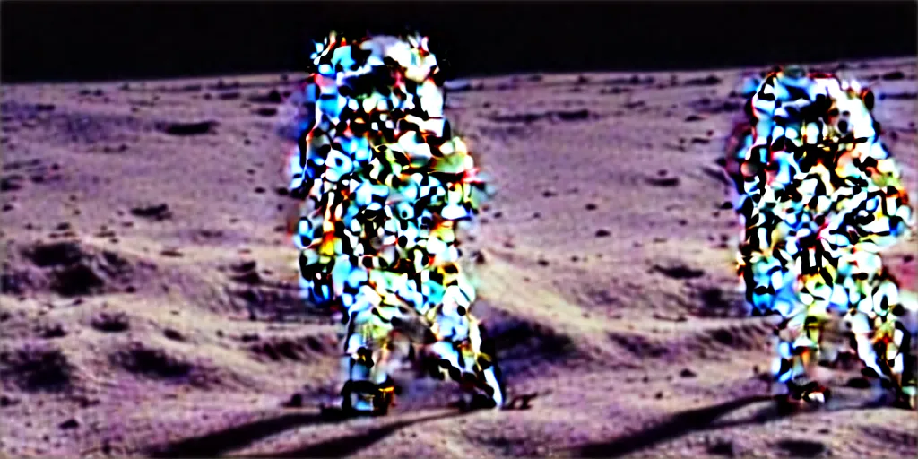 Image similar to A space engineer on the moon