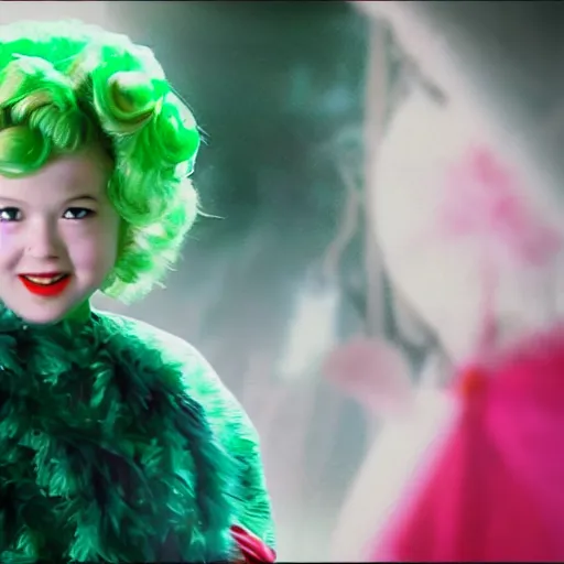 Image similar to cinematic shot of shirley temple as tatsumaki, live action, 4 k