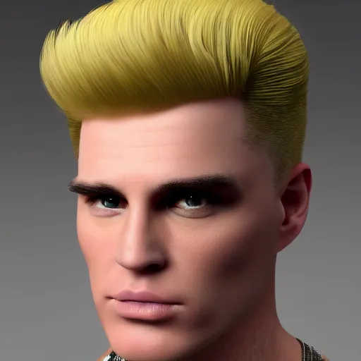 Image similar to vanilla ice but his hair is made out of swirly ice cream vanilla ice cream his hair is completely made out of vanilla swirled vanilla ice cream, ice cream hair, realistic, hyperrealistic, ultra realistic, real, real world, highly detailed, very detailed, extremely detailed, intricate details, 8 k resolution, hd quality