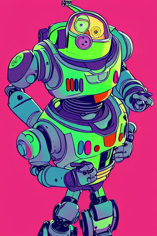 Image similar to a study of cell shaded portrait of Buzz Lightyear as a robot Borderlands 3 character, llustration, post grunge, concept art by josan gonzales and wlop, by james jean, Victo ngai, David Rubín, Mike Mignola, Laurie Greasley, highly detailed, sharp focus, alien, Trending on Artstation, HQ, deviantart, art by artgem