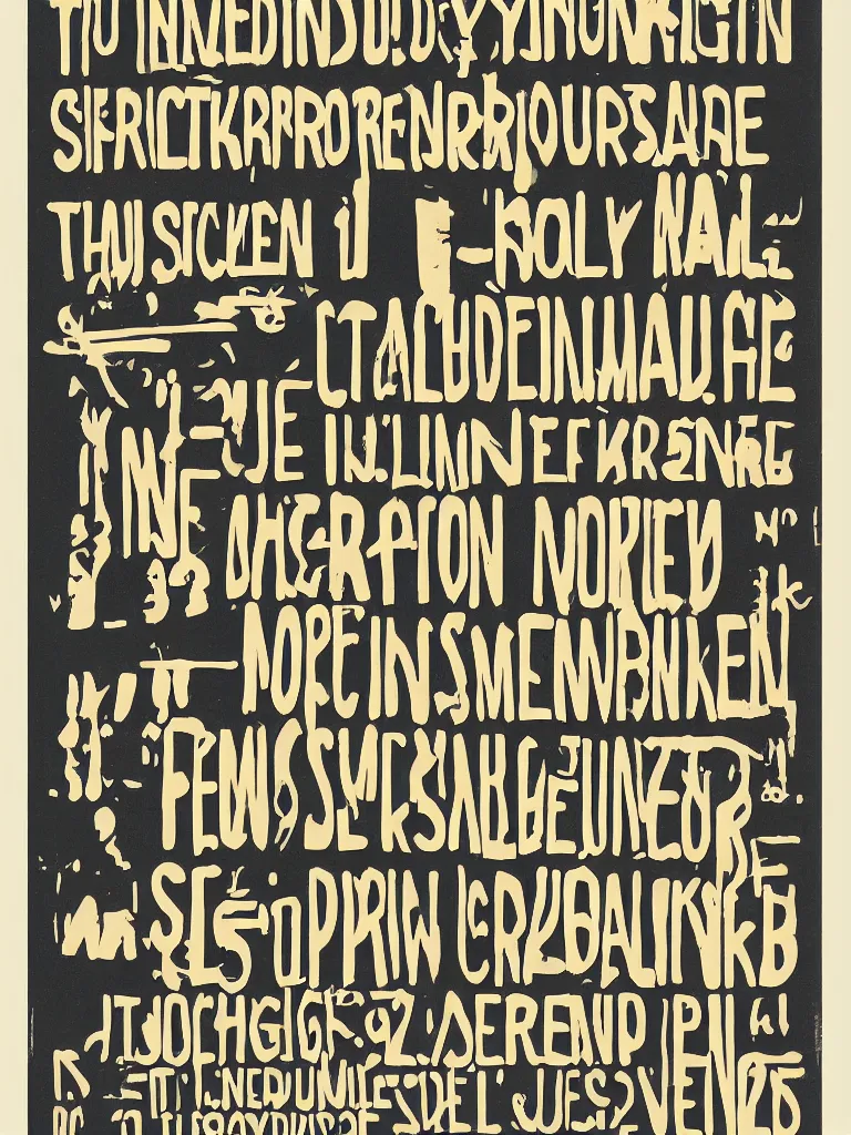 Image similar to typographic poster, random english words, graphic design, mid - century german design, brutalist