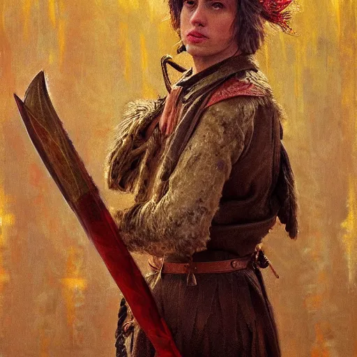 Prompt: Pheasant holding a sword, by lily seika jones , rivuletpaper art, top cinematic lighting, cinematic mood, very detailed, shot in canon, by Viktor Vasnetsov, oil painting, harsh fairy tale, soft style, hyperrealism, beautiful, high resolution, trending on artstation, steps 50
