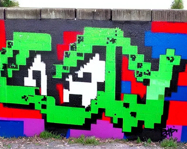 Image similar to graffiti artwork by invader