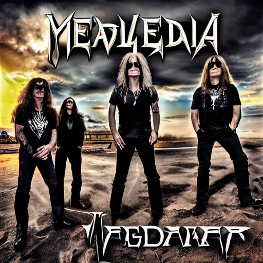 Image similar to megadeth, album cover, band name,