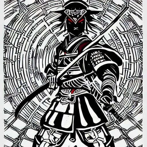 Image similar to Link in the style of Samurai