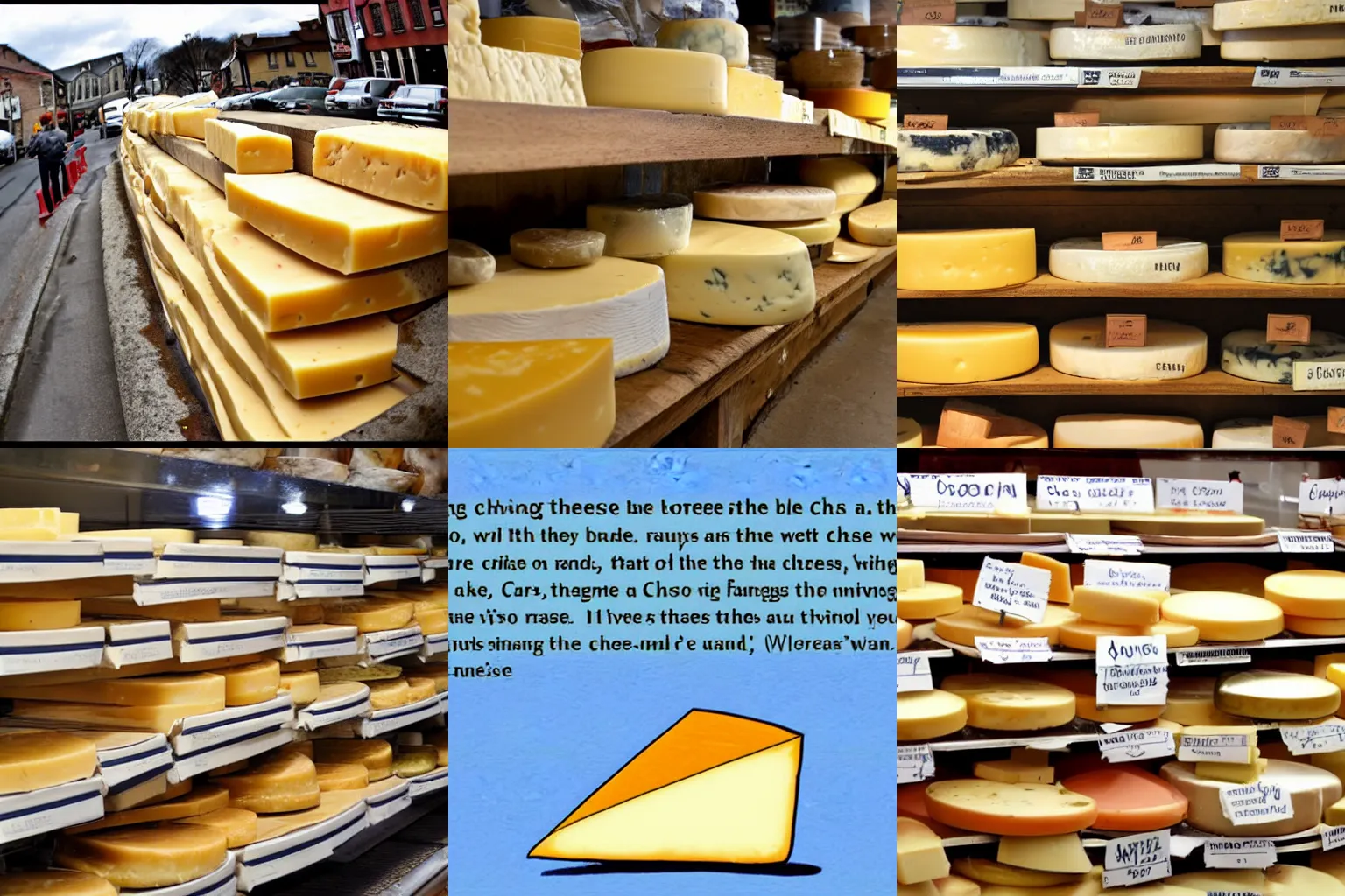 Prompt: living in a town that specializes in cheese it's a long winter the cheeses all are extremely pungent and you've run out of all other traded foods because of a nearby war. The smell is so horrible you come up with the phrase who cut the cheese to ask if someone farted or if it's just the cheese