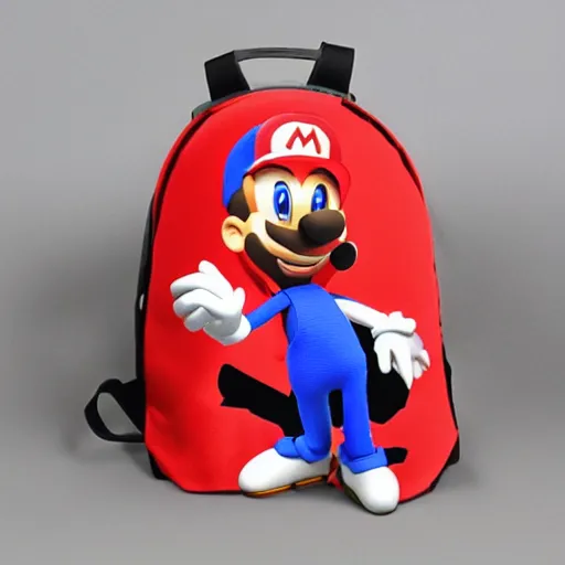 Image similar to a backpack embroidery Barack Obama sonic the hedgehog super Mario