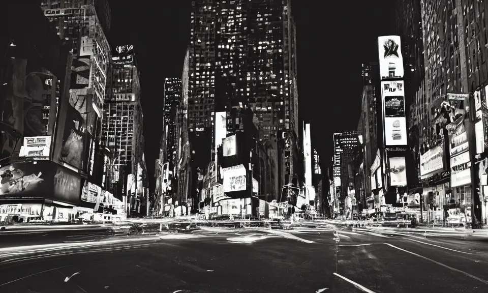 Image similar to photo of the streets of new york city at night