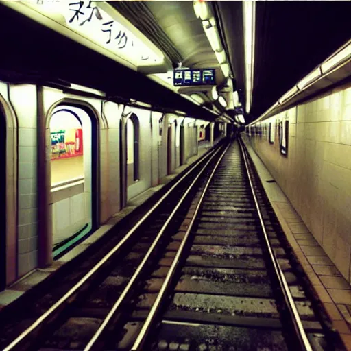 Prompt: a subway ride in tokyo at night, hyper realistic, very detailed, cinematic