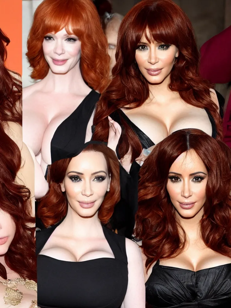 Image similar to christina hendricks kim kardashian