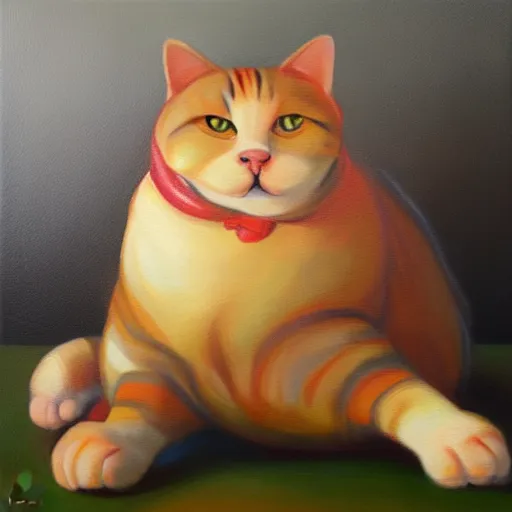 Prompt: a fat cat, cubic painting, oil on canvas, trending on artstation, stylized, detailed
