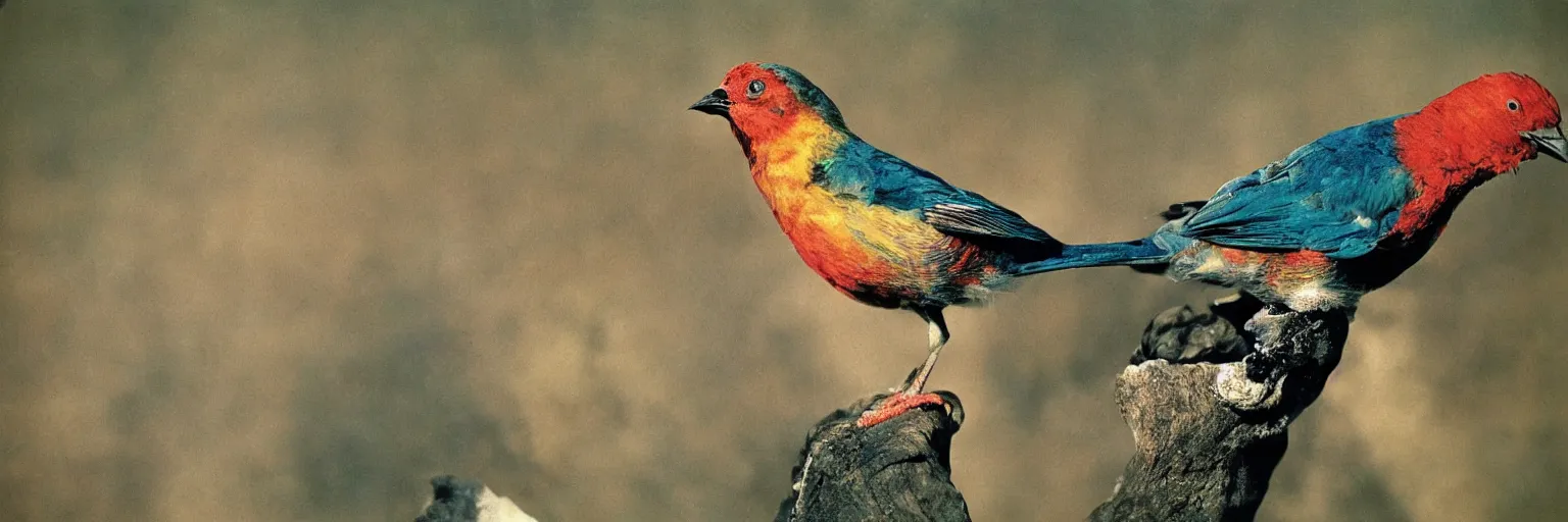 Prompt: ” a color photo of a bird by terry o ´ neill ”