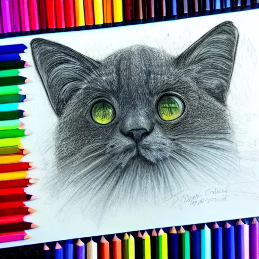 Image similar to Colored pencil art, highly detailed, artstation