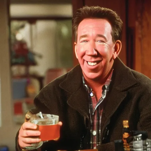 Prompt: tim allen wants buzz to get him a drink in 1995