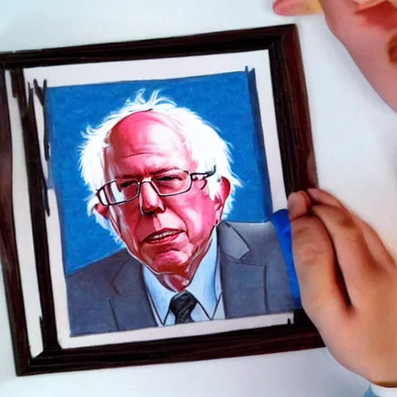 Image similar to bernie sanders child drawing