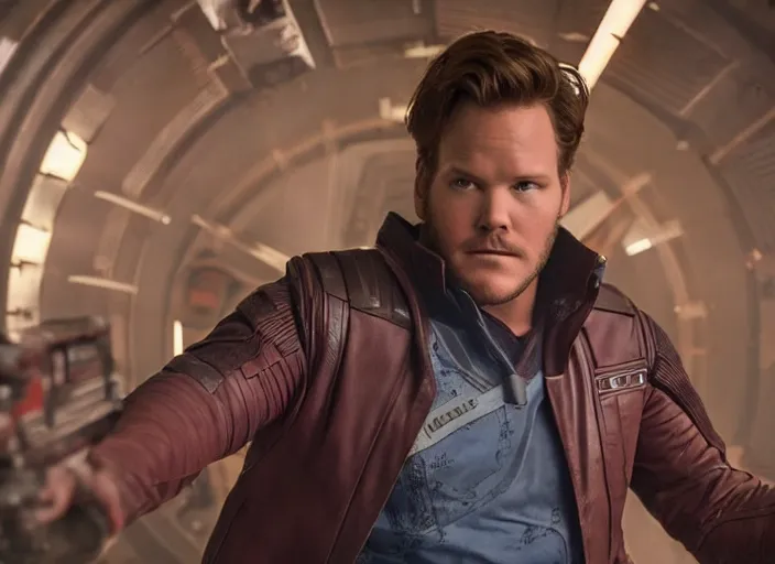 Image similar to a very high resolution image from a new movie, starlord. in a room full of 9 0's, directed by wes anderson