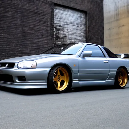 Image similar to Nissan GTR R32 Parked in alley cannon photo 1mp