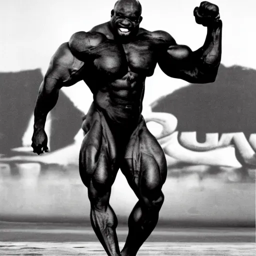 Image similar to king kong with ronnie coleman's physique