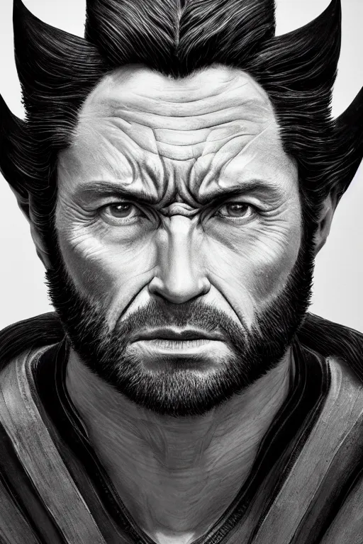 Prompt: cinematic portrait of Wolverine. Centered, uncut, unzoom, symmetry. character illustration. Surreal render, ultra realistic, zenith view. Polished. Inspired by patricio clarey, heidi taillefer scifi painter glenn brown. Extremely ornated. artstation, cgsociety, unreal engine, ray tracing, detailed illustration, hd, 4k, digital art, overdetailed art. Dslr, tiltshift, dof. 64megapixel. complementing colors. Trending on artstation, deviantart,