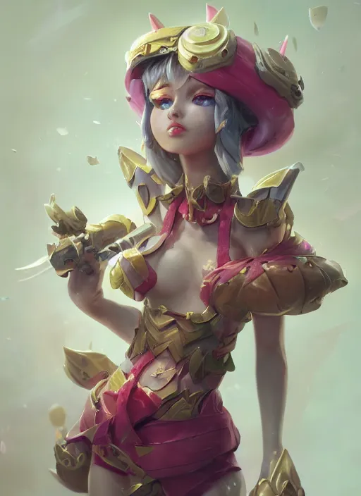 Image similar to poppy, from league of legends, au naturel, hyper detailed, digital art, trending in artstation, cinematic lighting, studio quality, smooth render, unreal engine 5 rendered, octane rendered, art style by klimt and nixeu and ian sprigger and wlop and krenz cushart