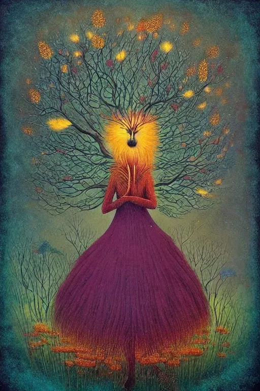 Image similar to surreal hybrid animals, nostalgia for a fairytale, magic realism, flowerpunk, mysterious, vivid colors, by andy kehoe, amanda clarke