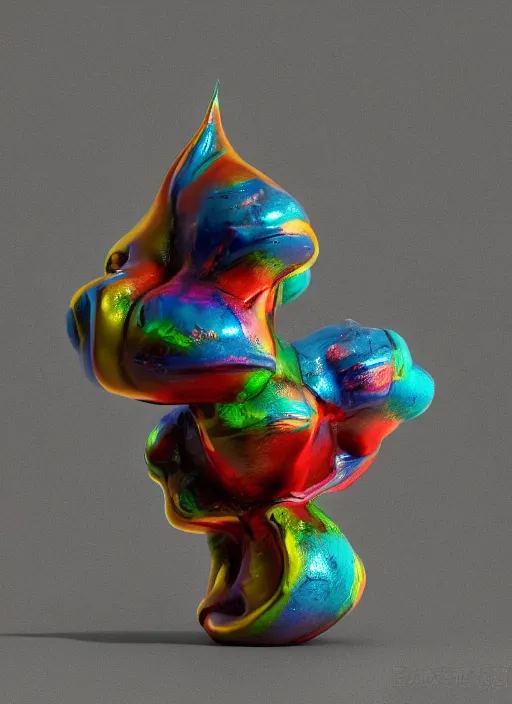 Image similar to 3D abstract resin miniature sculpture by Salvador Dali, psychedelic, abstractionism, realistic, 8K, Hyperrealism, Subsurface scattering, raytracing, Octane Render, Zbrush, simple background