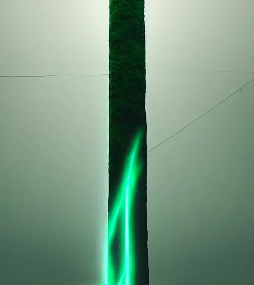 Prompt: lokah samastah sukhino bhavantu vertical green laser light, iphone 1 3 pro max, painting art, volumetric lighting, majestic light, ethereal, hyperrealistic, at night, epic, masterpiece, by reuben wu