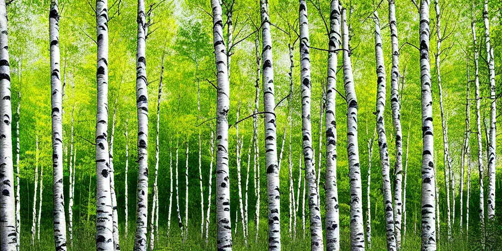 Image similar to lush birch forest, dense vegetation, against light, bright details, contrasting, daylight, highly detailed, by dieter rams 2 0 0 0, national geographic magazine, reportage photo, natural colors