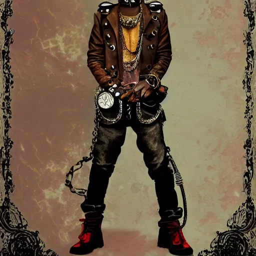 Image similar to playboi carti in steampunk style digital art 4 k the detailed super realistic