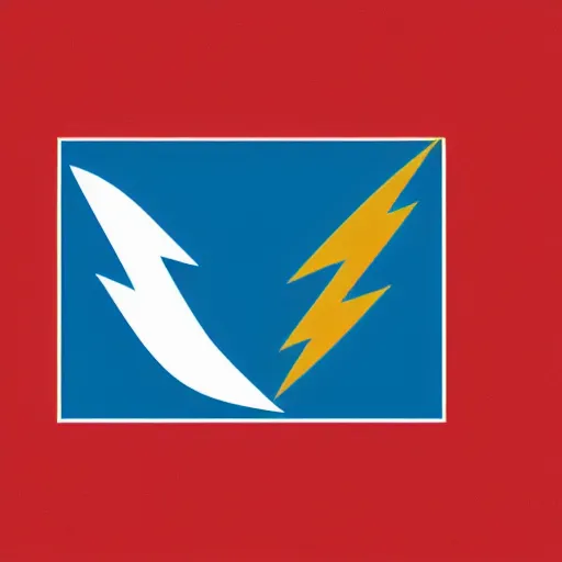 Image similar to The flag of a country with a lightning bolt, vector art, svg, vexillology
