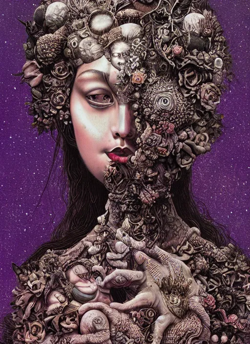 Image similar to Earth goddess painting by Dan Hillier, trending on artstation, artstationHD, artstationHQ, 4k, 8k