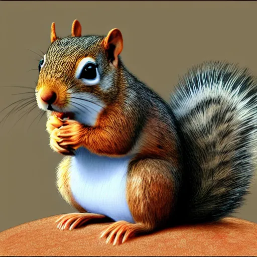 Prompt: A Squirrel in pixar art, HD