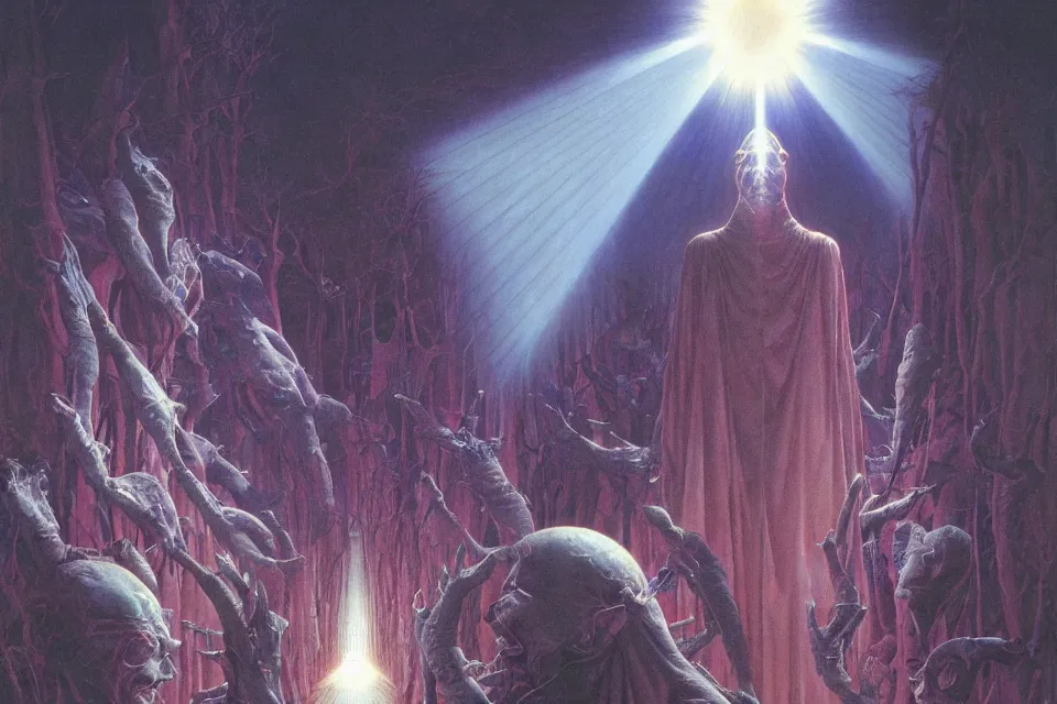 Image similar to divine light, wayne barlowe.