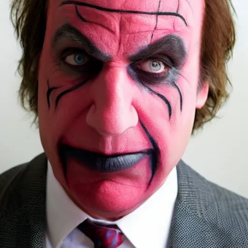 Image similar to saul goodman in joker makeup