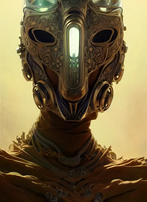 Image similar to organic cyborg drahon mask, diffuse lighting, fantasy, intricate, elegant, highly detailed, lifelike, photorealistic, digital painting, artstation, illustration, concept art, smooth, sharp focus, art by John Collier and Albert Aublet and Krenz Cushart and Artem Demura and Alphonse Mucha