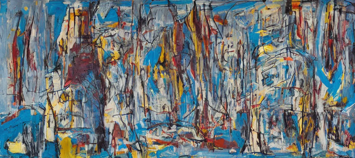 Image similar to a mountain range landscape by jean - michel basquiat