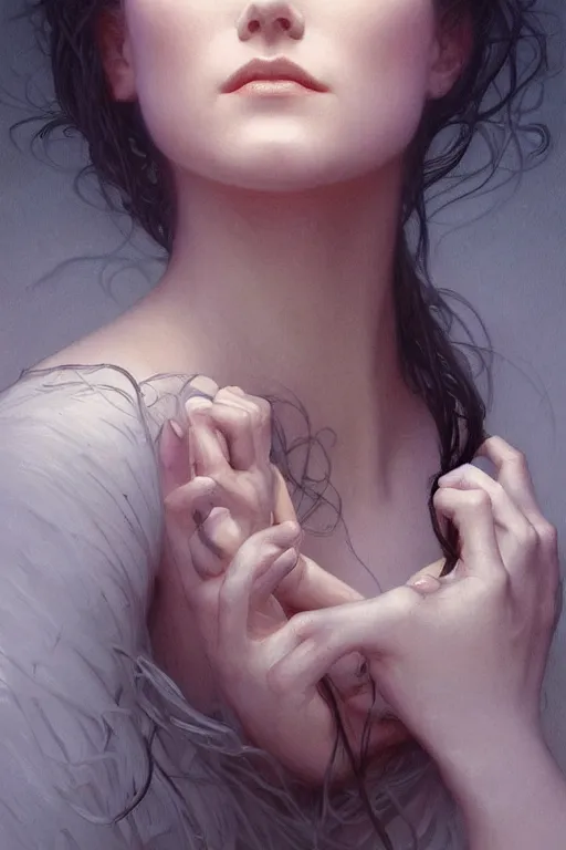 Prompt: beautiful jennifer lowrence, dark fantasy, cinematic lighting, intricate, elegant, highly detailed, digital painting, artstation, smooth, sharp focus, illustration, art by artgerm and greg rutkowski and zdislav beksinski and alphonse mucha and Wayne Barlowe and william-adolphe bouguereau