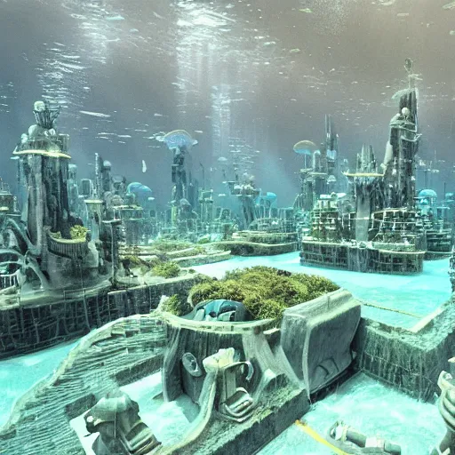 Image similar to underwater city