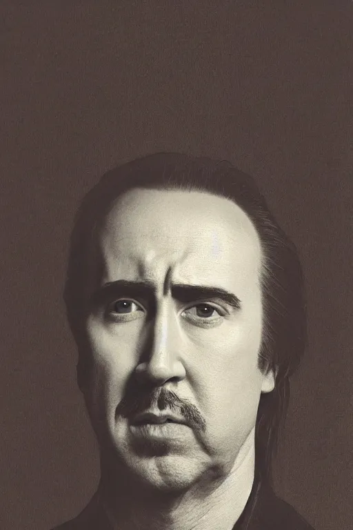 Image similar to Portrait of Nicholas Cage in Ikebana style