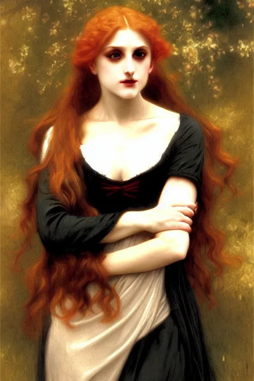 Prompt: victorian vampire blondes painting by rossetti bouguereau, detailed art, artstation