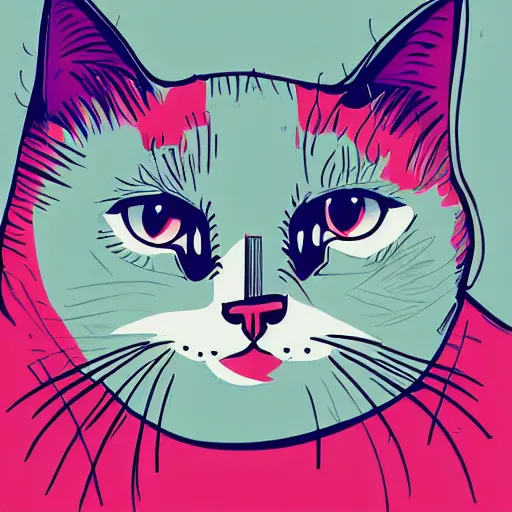 Image similar to cat, illustration