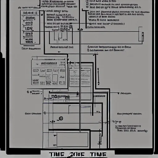 Prompt: actually schematics for a time machine