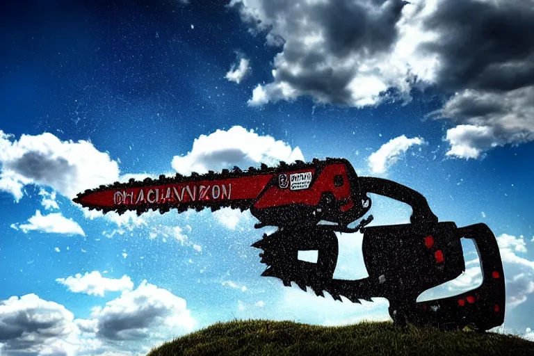 Prompt: clouds in the shape of a chainsaw, very detailed, 4 k, beautiful, gorgeous, high quality,